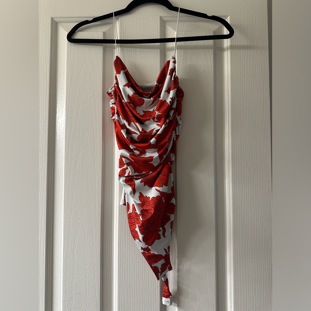 Draped Thong Body Suit
